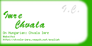 imre chvala business card